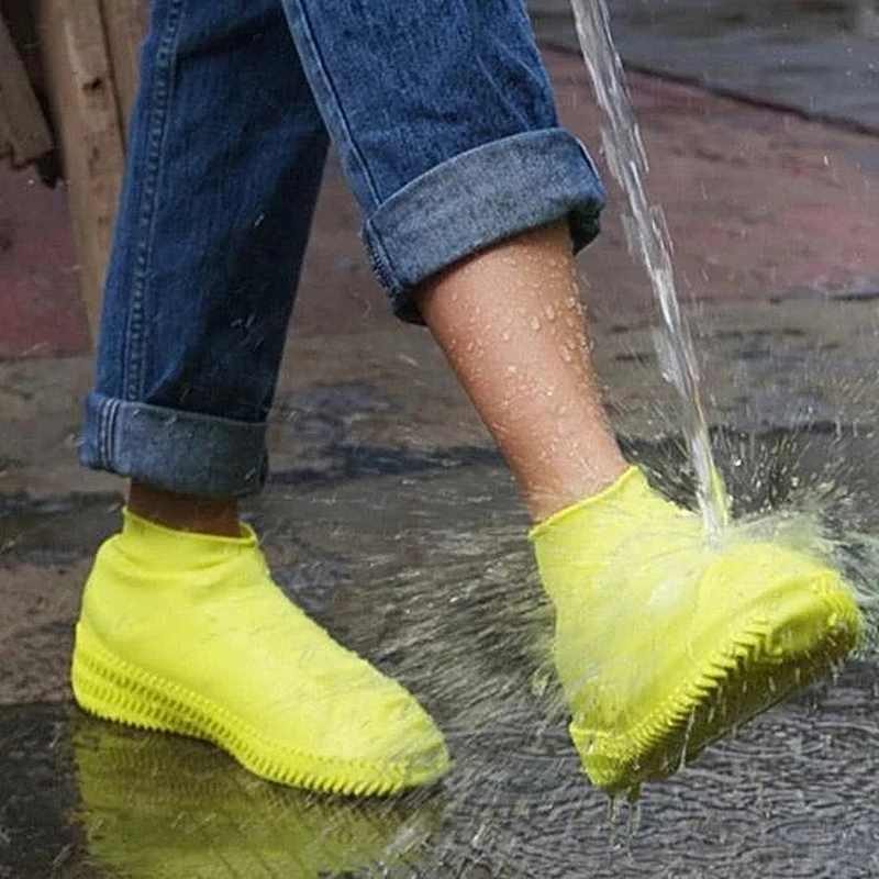 Duokon couvre-chaussures de pluie Couvre-chaussures en silicone imperméable  antidérapant, protège-chaussures pour la protection