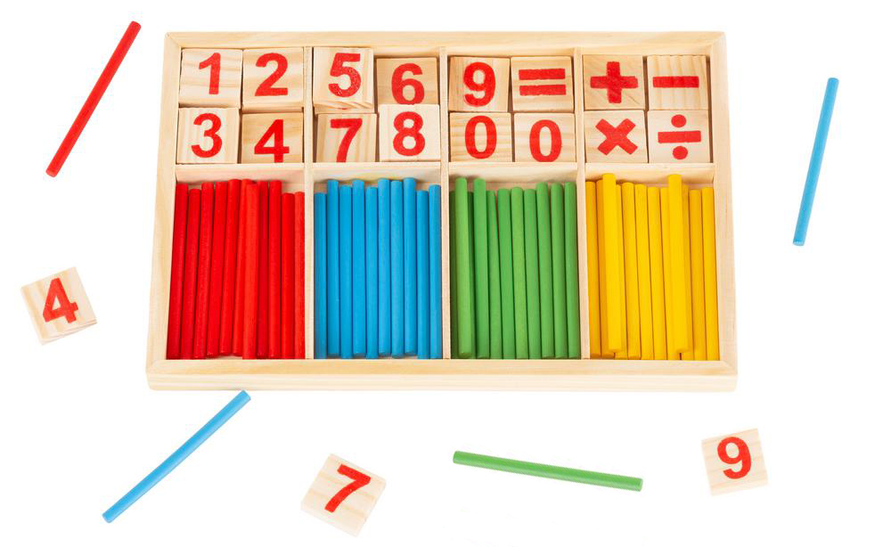 réglette de calcul en bois jeu educatif maroc jouet calcul bois boîte à calcul jeu de calcul montessori bâton mathématique maroc jouet en ligne beloccasion