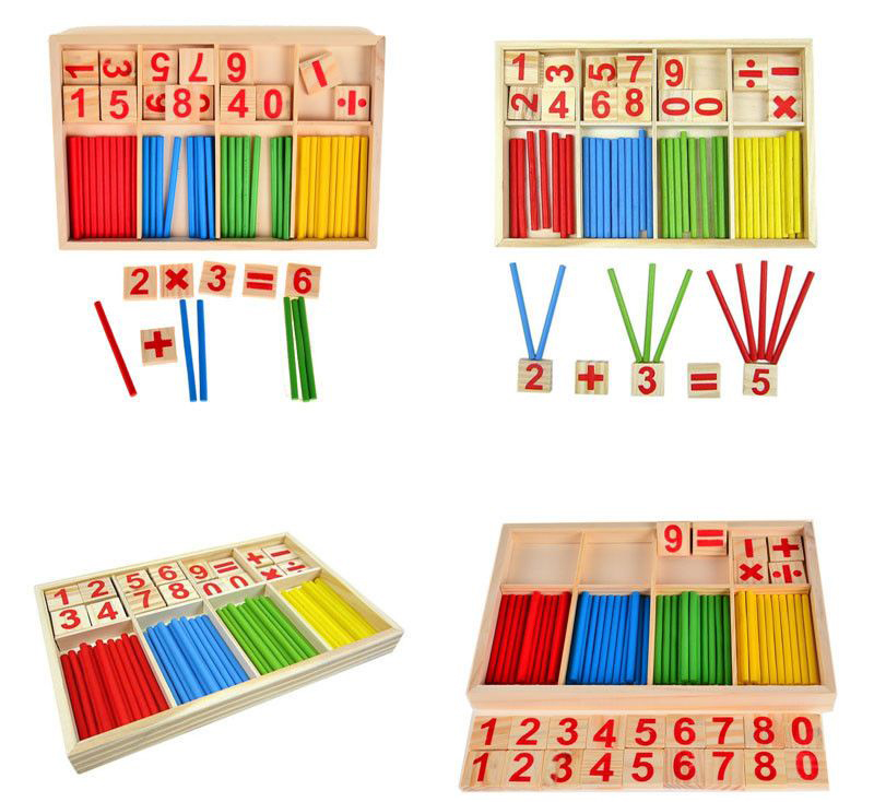 Cadre de calcul en bois Montessori planche de comptage éducative math