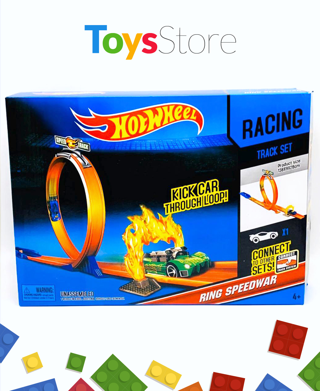 Jeux Piste de course Hot Wheels Speed track pour garçon de 4 à 10 ans