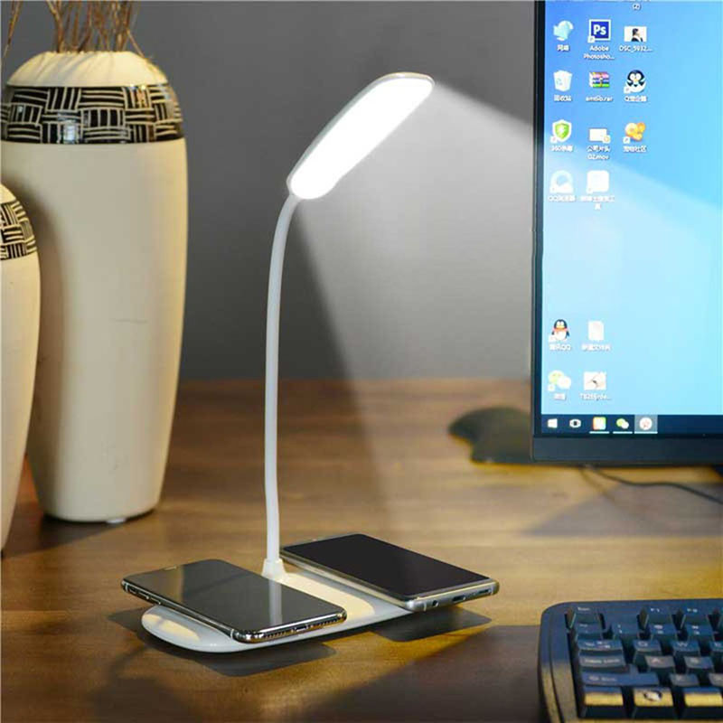 Lampe de table Design Led avec Charge sans fil pour deux téléphones lampe de chevet chargeur induction ikea lampe de table sans fil exterieur lampe de table sans fil pas cher lampe de table lampe de table sans fil vente en ligne beloccasion maroc