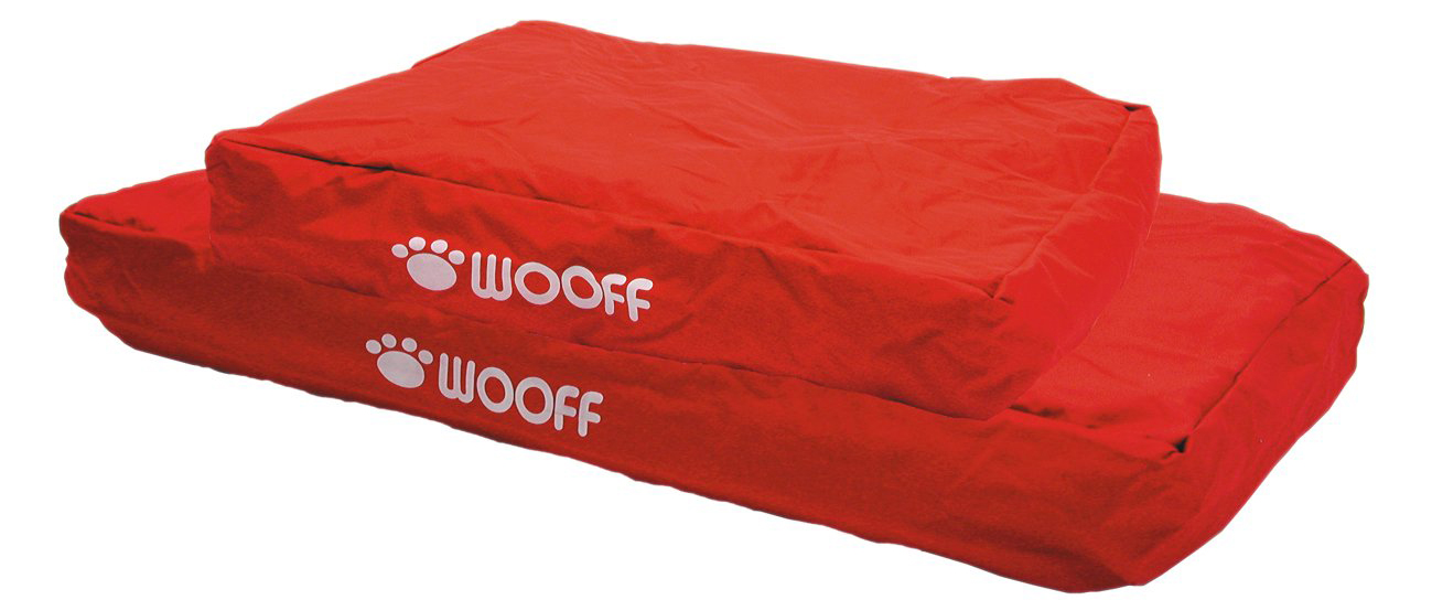 Matelas Wooff Déhoussable Rouge pour chien et chat 75x55x15cm animalerie beloccasion maroc