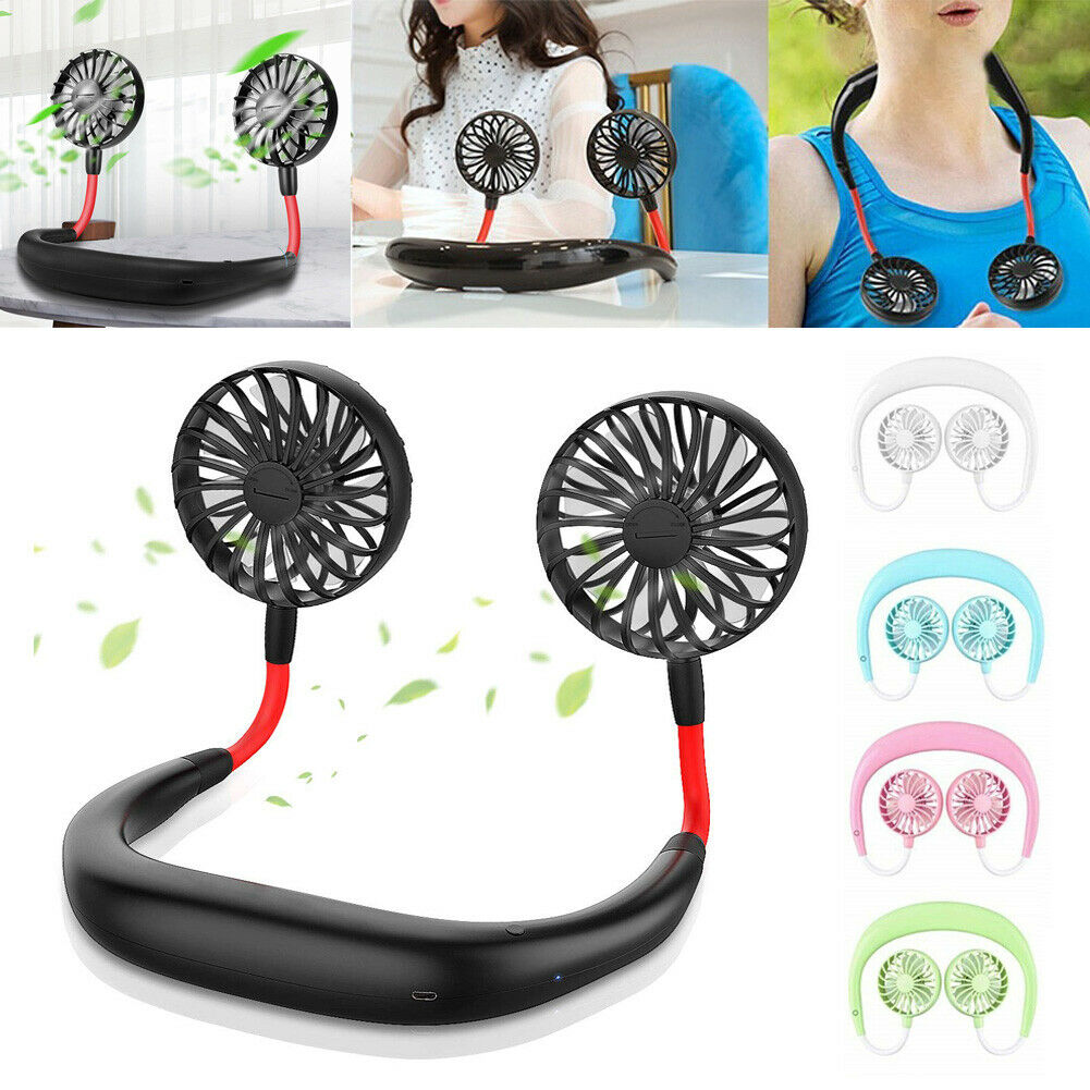 Mini ventilateur portatif de bande de cou avec le refroidisseur d'air Rechargeable d'usb pour le bureau extérieur de voyage portatif