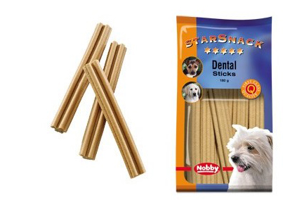 Snack chien biscuits Dental Sticks 180g Nobby- friandise cuite au four - Plusieurs saveurs différentes - Faible teneur en matiere grasse - Sain et vitaminé - Idéal pour l'éducation du chien - animalerie au maroc vente en ligne beloccasion maroc