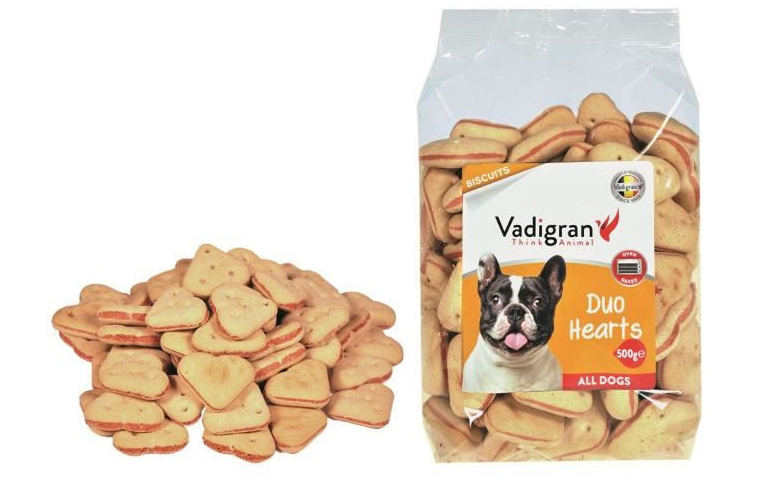 Snack chien biscuits Duo Hearts 500g - Vadigran pour chiens-vadigran-dropshipping-marco beloccasion.com