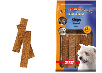 Snack chien biscuits Strips Boeuf 200g - Nobby- friandise cuite au four - Plusieurs saveurs différentes - Faible teneur en matiere grasse - Sain et vitaminé - Idéal pour l'éducation du chien - 200g beloccasion maroc