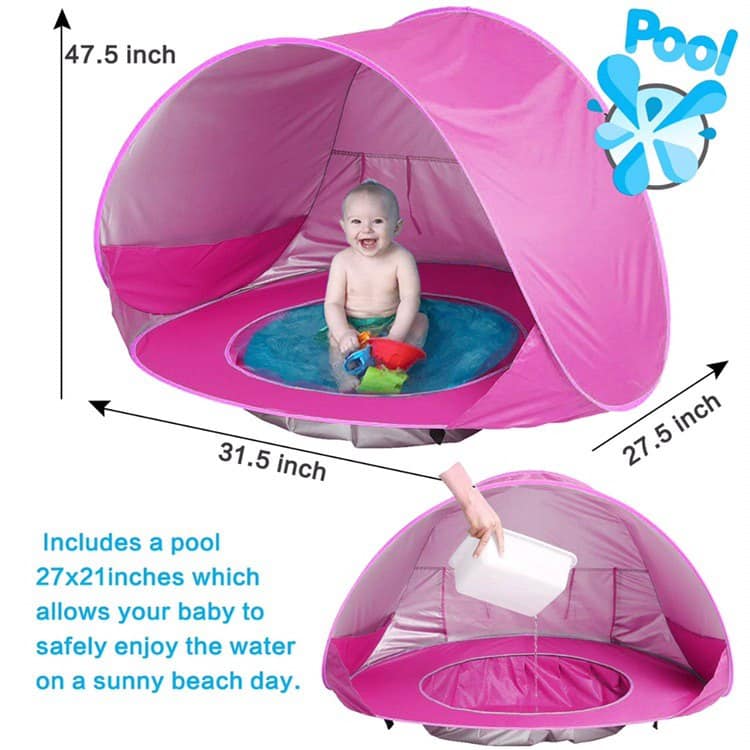 Tente de plage avec une protection solaire optimale pour votre bébé