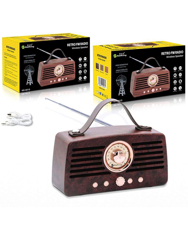 Haut Parleur Retro NR 4013 - NewRixing Bluetooth FM Radio