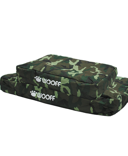 Matelas Wooff Déhoussable camouflage pour chien et chat 75x55x15cm