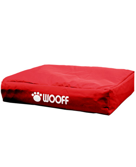 Matelas Wooff Déhoussable Rouge pour chien et chat 75x55x15cm