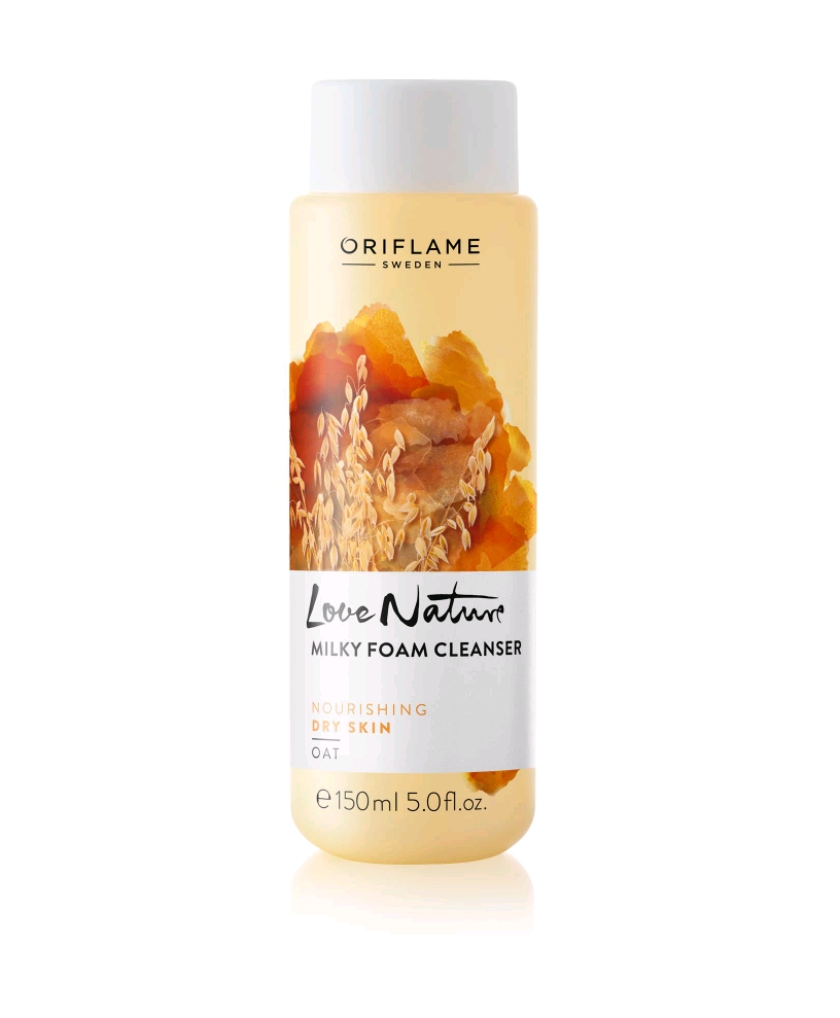 Lait Nettoyant Mousseux à l'Extrait d'Avoine Love Nature 150ml - Oriflame