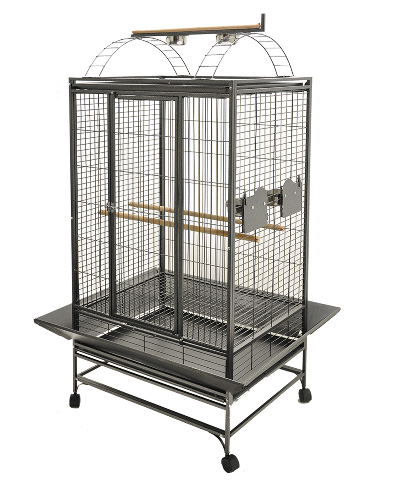 Cage pour Perroquet Evita 2 Gris Martelé de Vadigran