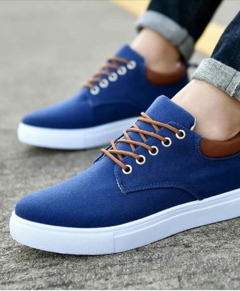 Espadrilles Bleu à Semelle Blanche pour Homme - Fashion 2020