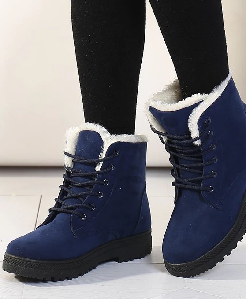 Bottes d'hiver Blue Snow Fashion pour femme