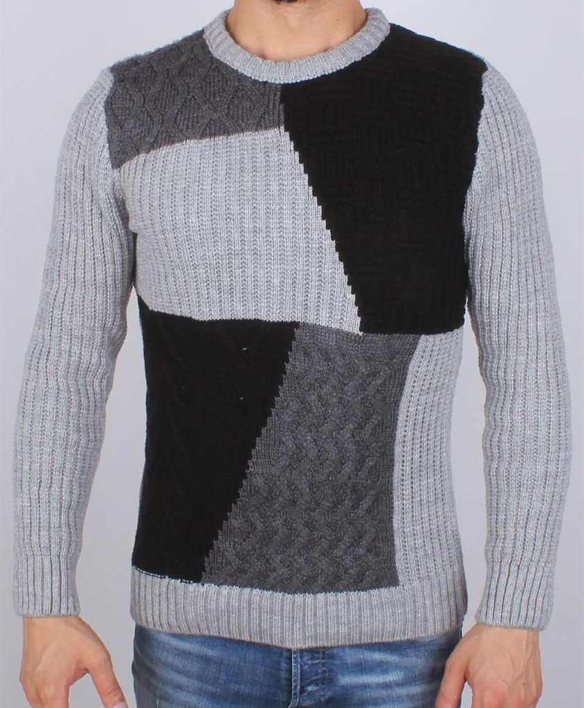 Pull en laine Tricot Fort Mosaique G.C.N Turk - Ce & Ce Fashion