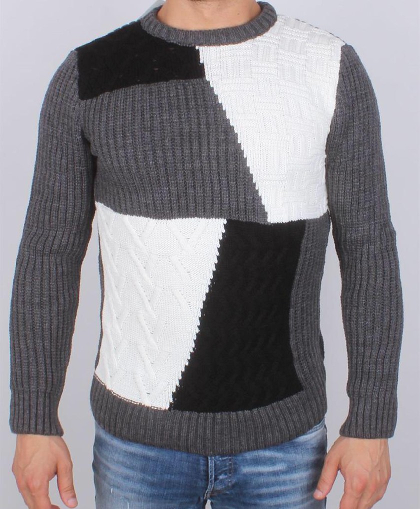 Pull en laine Tricot Fort Mosaique G.N.B Turk - Ce & Ce Fashion