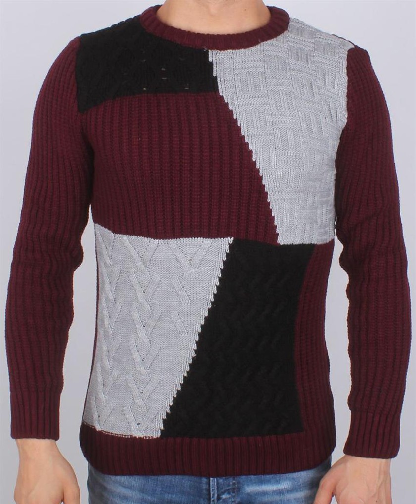 Pull en laine Tricot Fort Mosaique R.G.N Turk - Ce & Ce Fashion