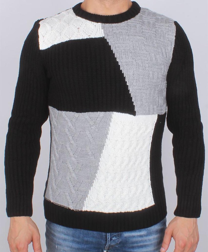 Pull en laine Tricot Fort Mosaique N.G.B Turk - Ce & Ce Fashion