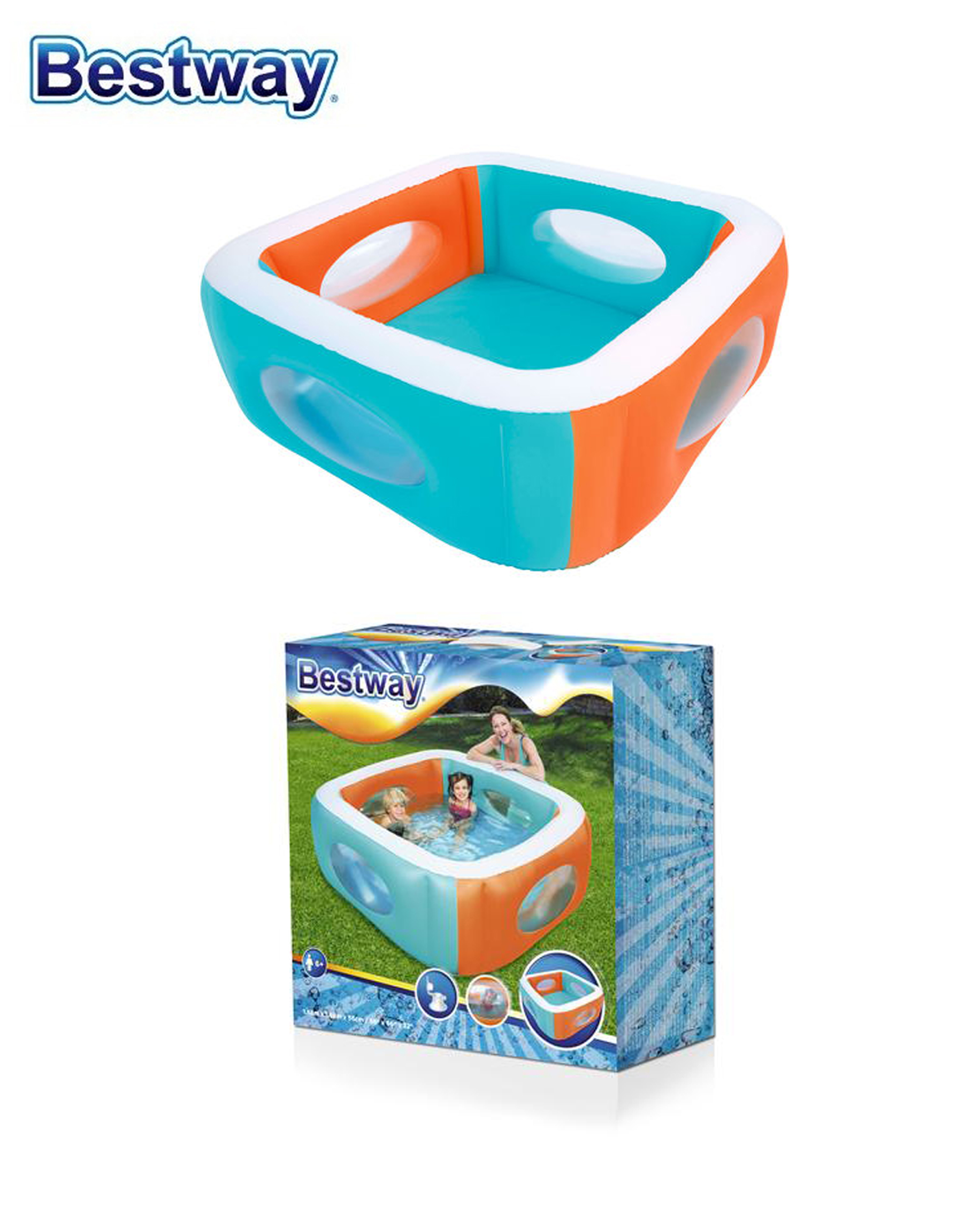 Piscine Window Pataugeoire 168 X 168 X 56 Cm - Bestway