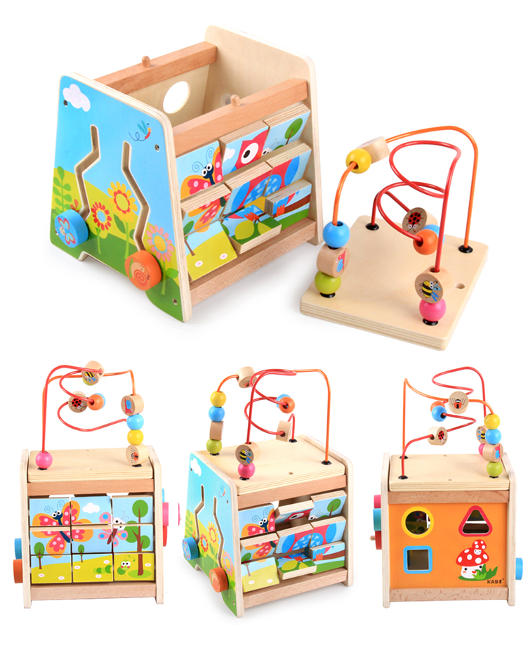 RedMiter - Puzzle Éducatif Est Conçu En Bois Géométrie Bois Jouets