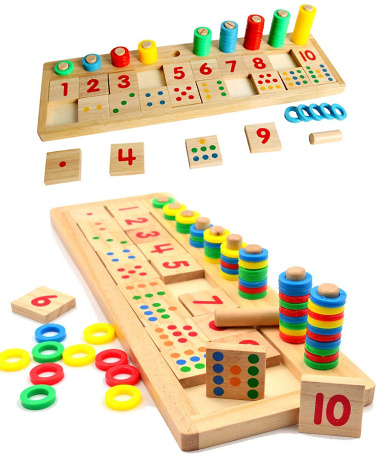 Jeux d'apprentissage,Montessori jouets pour bébé enfants maths jouets  éducatifs en bois 5 en 1 numéros de compte - Type Round fish - Cdiscount  Jeux - Jouets