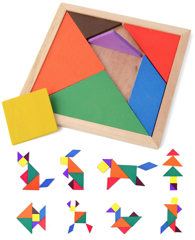 Jouet Educatif Tangram en bois - Montessori