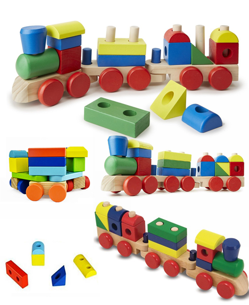 Jouets Educatif Train de formes en bois - Montessori