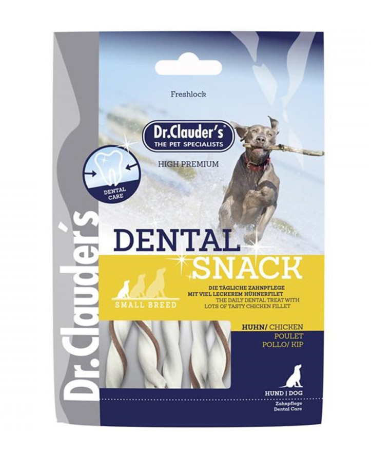 Friandises Dental snack poulet 80g pour chien - Dr Clauder's