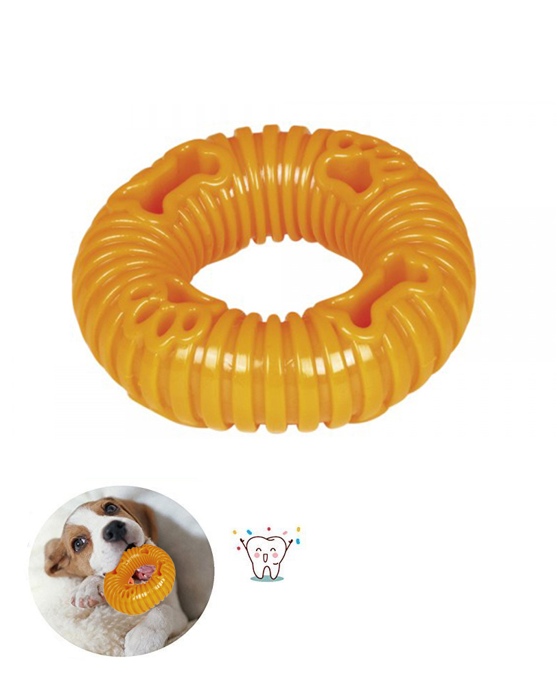 Jouet dentaire chien TPR Ring Orange 10 cm - Nobby