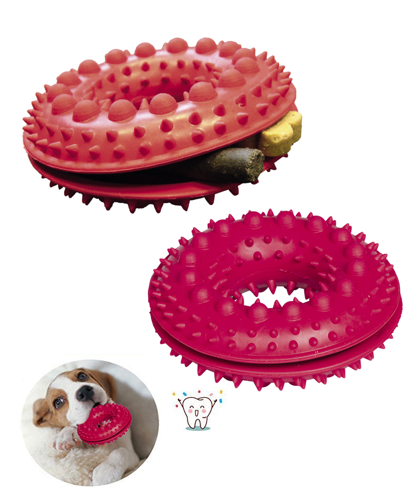 Jouet Chien à Macher Rubber Snackring with Spikes 10,5 cm - Nobby