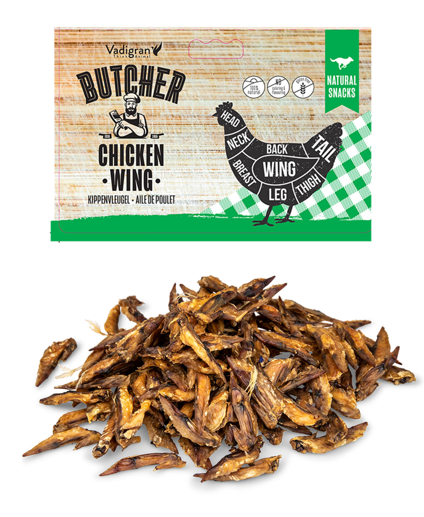 Snack Aile de poulet pour chien - Vadigran