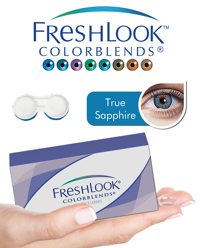 Pack Freshlook Colorblends (avec corrections) - True Sapphire + Aqua Lens 120ml