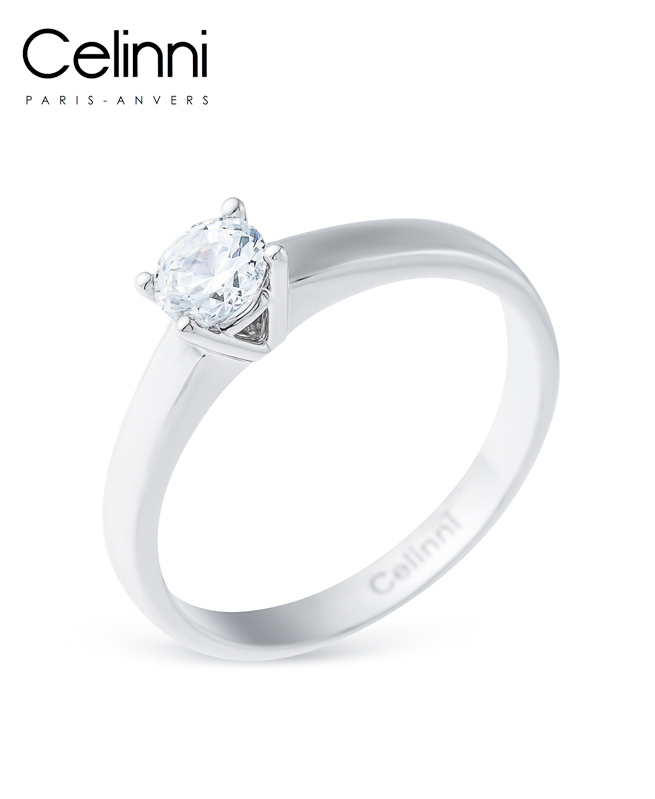 Bague Solitaire Diamant YLANA Or Blanc 0.50 Carat