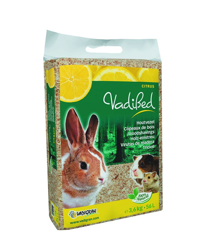 Litière Rongeur Vadibed Copeaux de Bois Agrumes 3,6kg de Vadigran