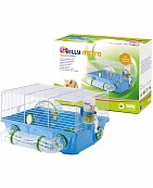 Cage hamster billy metro blanc et bleu 42x38x23cm - Vadigran