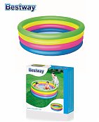 Piscine gonflable 4 boudins arc en ciel 1,57m x 46cm - Bestway