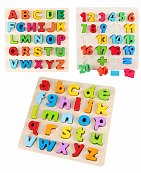 Puzzle Alphabet ou Chiffres Jouet éducatif en bois - Montessori