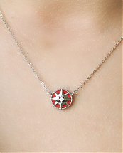 Collier Étoile du Sud Rouge en argent Certifié 925 pour femme