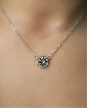 Collier Étoile du Nord Gris en argent Certifié 925 pour femme