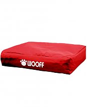 Matelas Wooff Déhoussable Rouge pour chien et chat 75x55x15cm