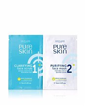 Gommage Clarifiant et Masque Purifiant pour le Visage Pure Skin 12ml - Oriflame