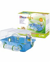 Cage hamster billy metro blanc et bleu 42x38x23cm - Vadigran