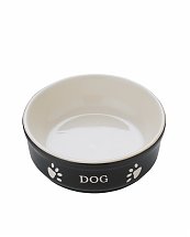 Mangeoire chien terre cuite noir 12 cm - Vadigran