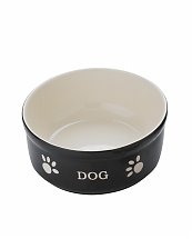 Mangeoire chien terre cuite noir 15,5cm - Vadigran