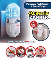 Atomic Zapper Répulsif à ultrasons Anti moustiques, cafards, mouches et rongeurs 