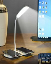 Lampe de table Design Led avec Charge sans fil pour deux téléphones