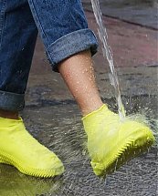 Couvre-chaussures étanche en Silicone unisexe protecteurs bottes de pluie
