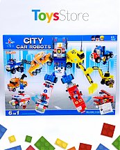 Jouets voitures transformables en Robot 6 en 1 - City Car Robot