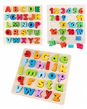 Puzzle Alphabet ou Chiffres Jouet éducatif en bois - Montessori