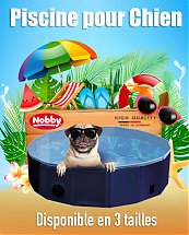 Piscine Pliable pour Chien différentes tailles - Rouge et Bleu - Nobby